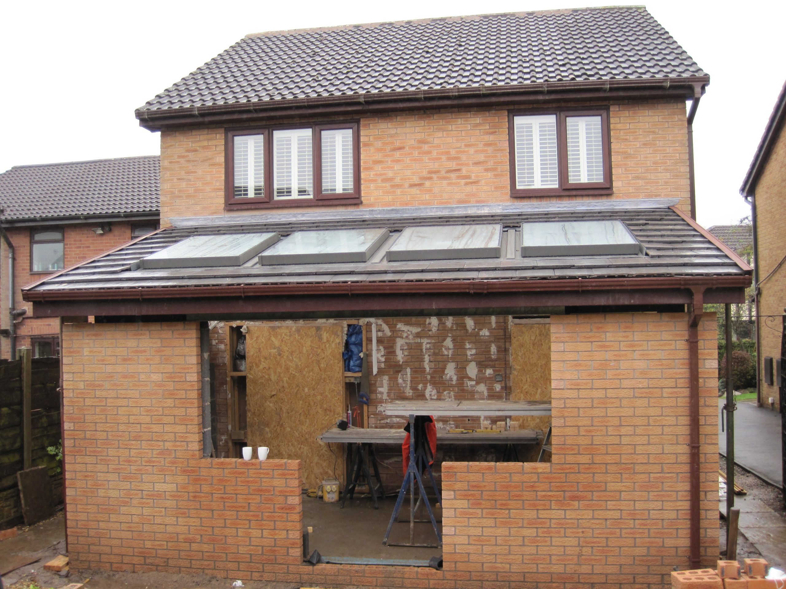 9 Roof installed, roof windows, fascia 7 soffits install, guttering & down spout